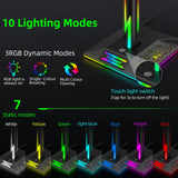 RGB LED Gaming Headphone Stand - Universal PS5, Xbox & PlayStation Compatible, Light-Up Headphones Holder